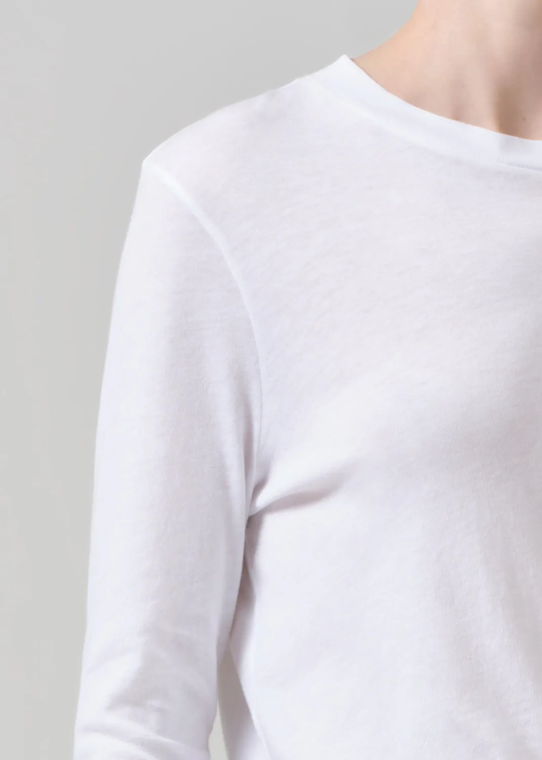 Sabine Cropped Long Sleeve in White sold by Citizens Of Humanity product image thumbnail 4