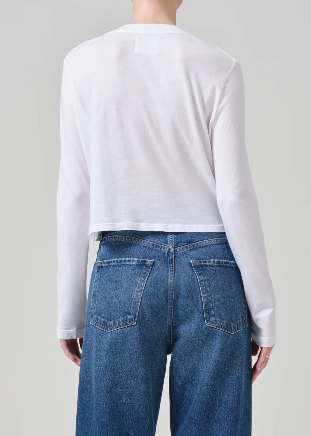 Sabine Cropped Long Sleeve in White sold by Citizens Of Humanity product image thumbnail 2