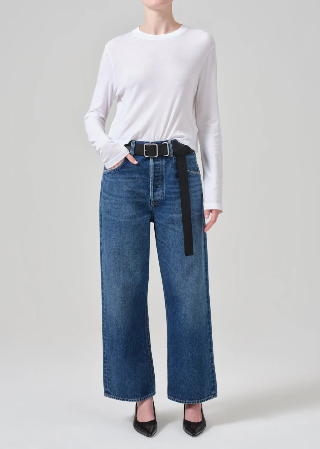 Sabine Cropped Long Sleeve in White sold by Citizens Of Humanity product image thumbnail 5