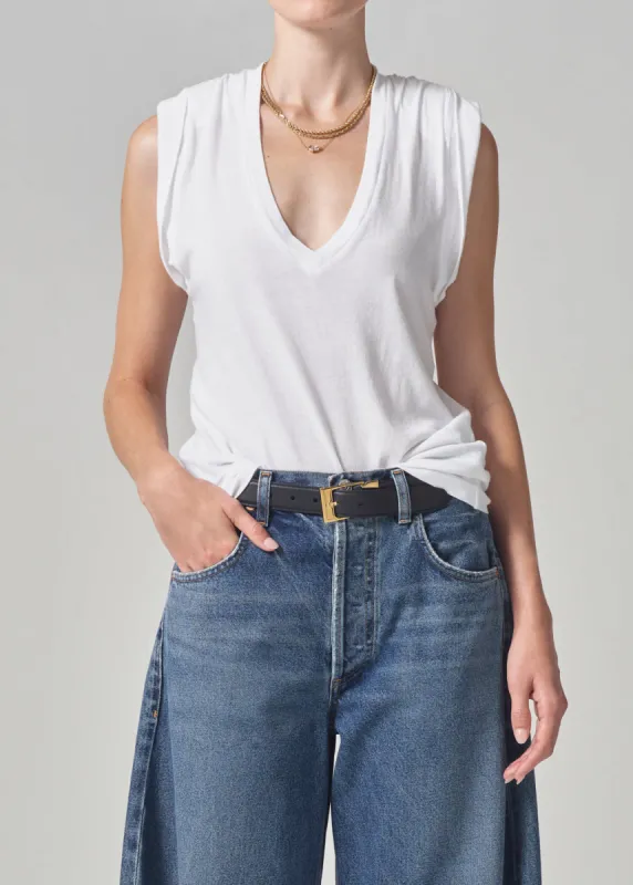 Edith V-Neck in White made by Citizens Of Humanity