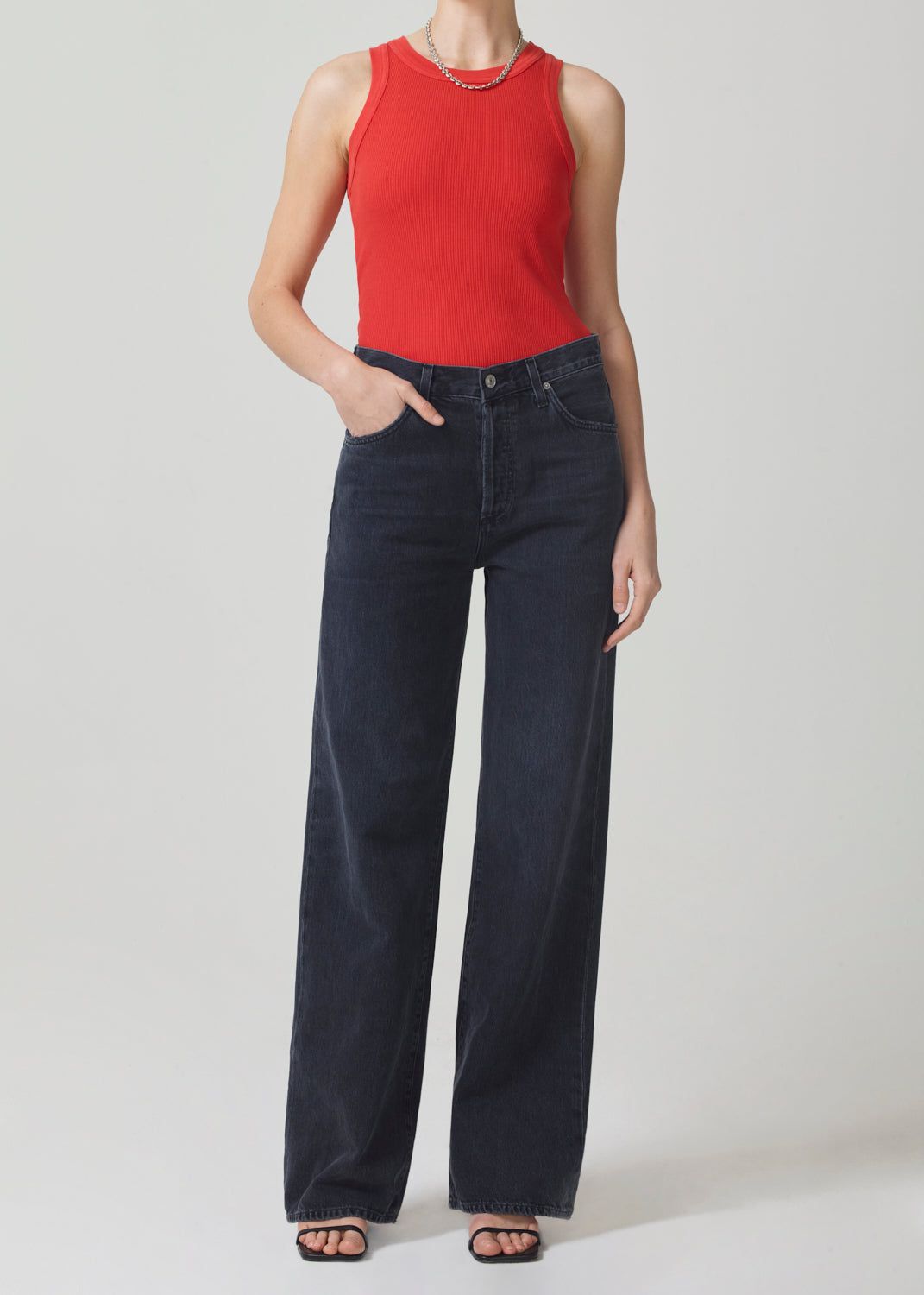 Annina High Rise Wide Leg 30" in Fade To Black sold by Citizens Of Humanity