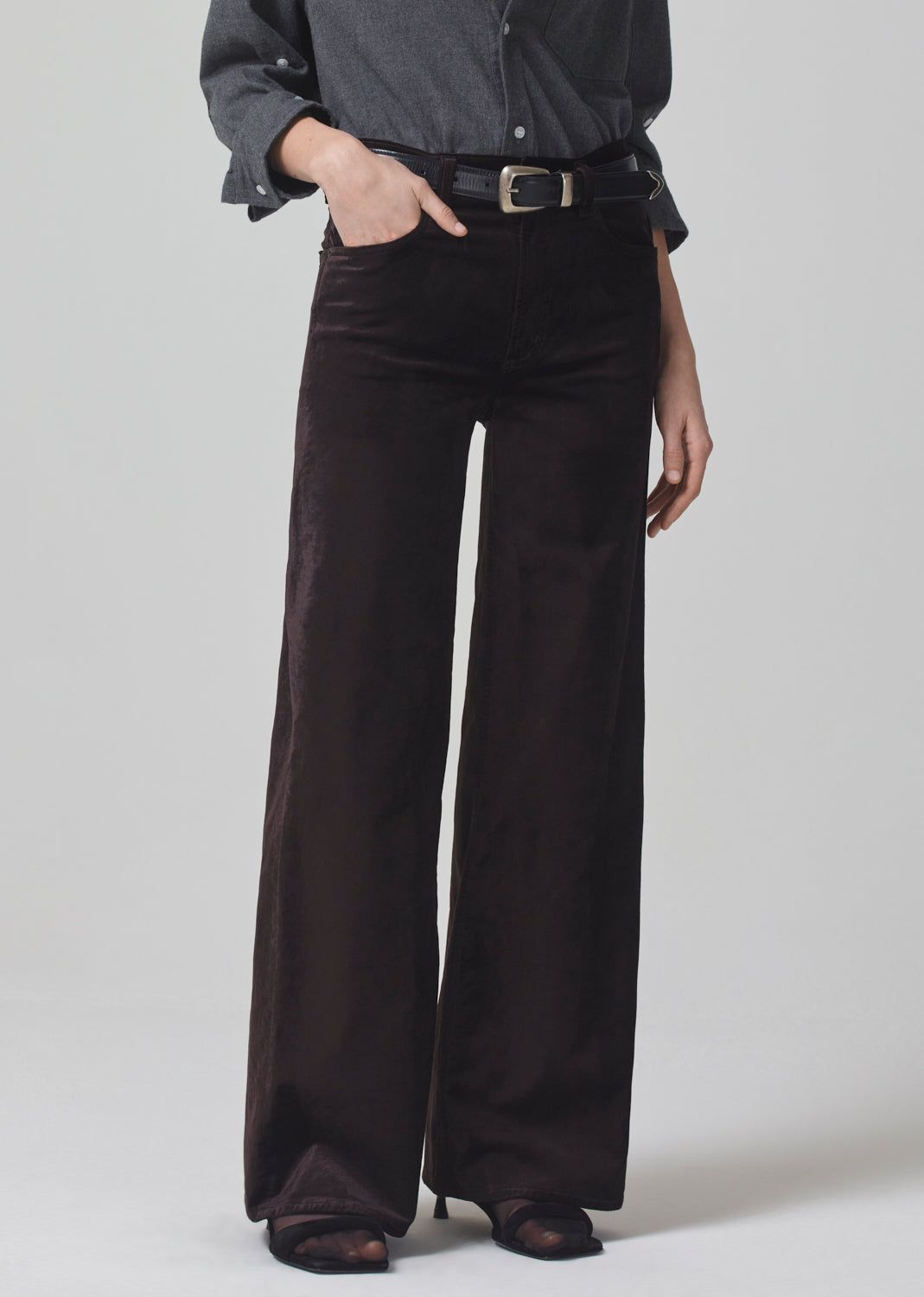 Paloma Baggy Velvet in Pony sold by Citizens Of Humanity product image thumbnail 4