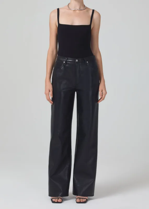 Annina High Rise Wide Leg 33" Recycled Leather in Black sold by Citizens Of Humanity