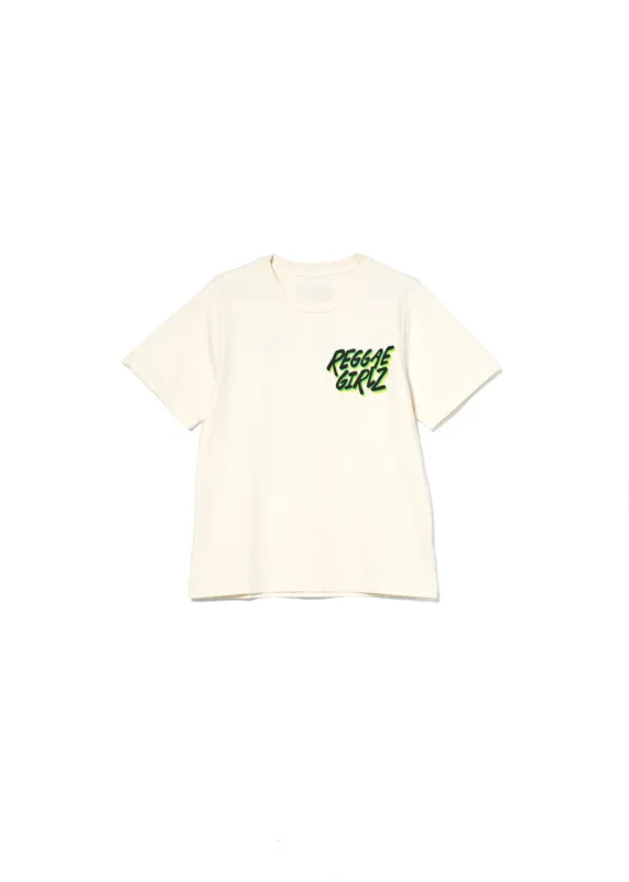 Reggae Girlz Unisex Short Sleeve Tee in Cream sold by Citizens Of Humanity