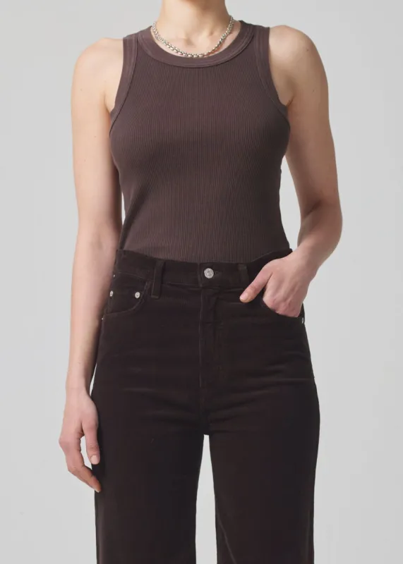 Isabel Rib Tank in Fig made by Citizens Of Humanity