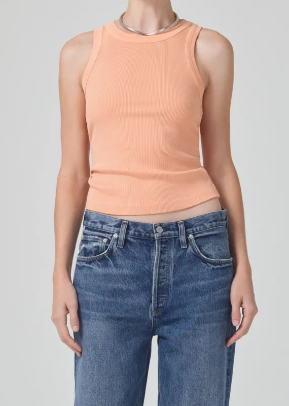 Isabel Rib Tank in Papaya sold by Citizens Of Humanity