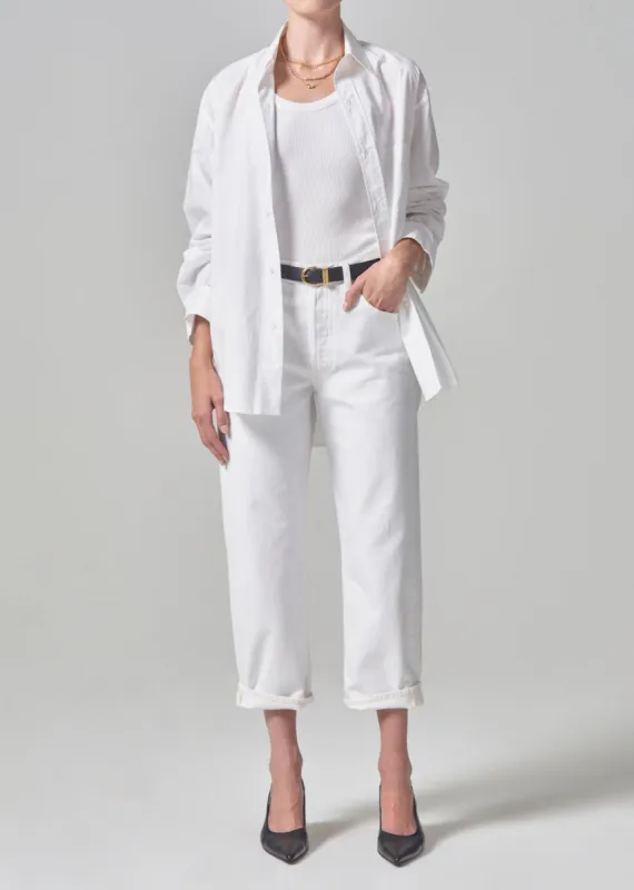 Dahlia Bow Leg Baby Roll in Iris sold by Citizens Of Humanity