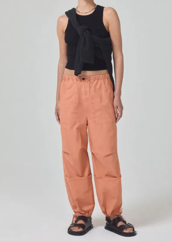 Luci Slouch Parachute Pant in Papaya sold by Citizens Of Humanity