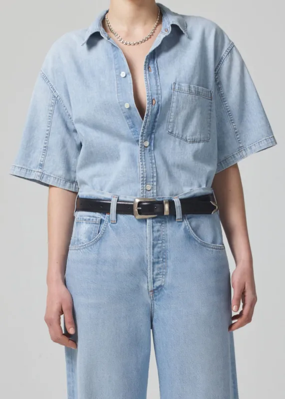 Short Sleeve Kayla Shirt in Wind Chime sold by Citizens Of Humanity