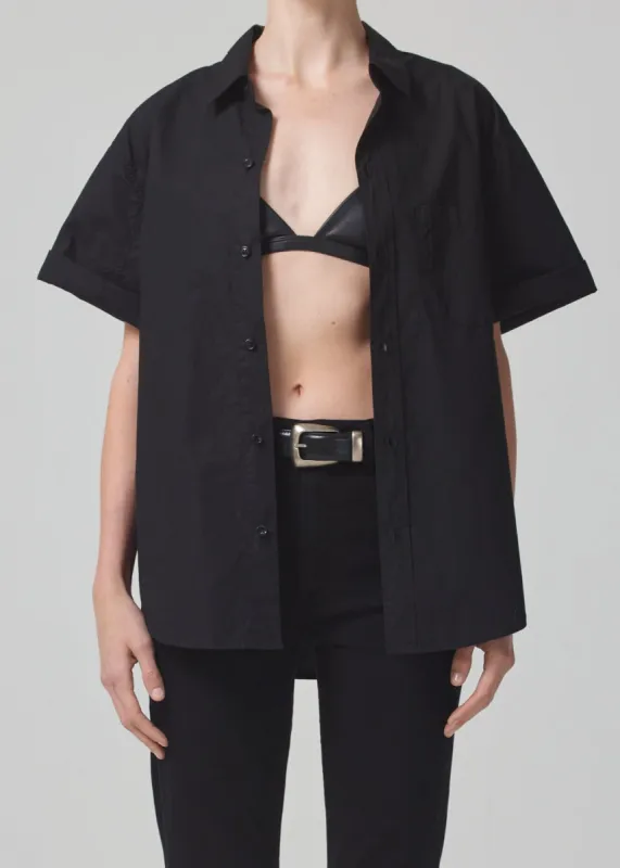 Short Sleeve Kayla Shirt in Black sold by Citizens Of Humanity