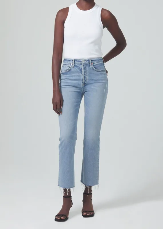 Isola Mid Rise Cropped Boot in Blue Moon sold by Citizens Of Humanity