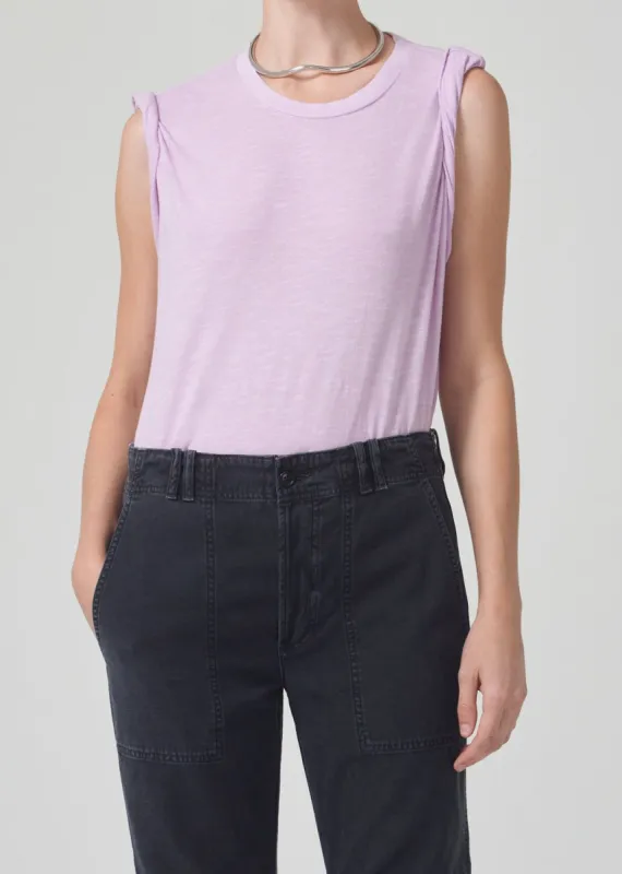 Kelsey Roll Sleeve Tee in Lavender sold by Citizens Of Humanity