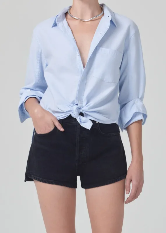 Kayla Shrunken Shirt in Oxford Blue sold by Citizens Of Humanity