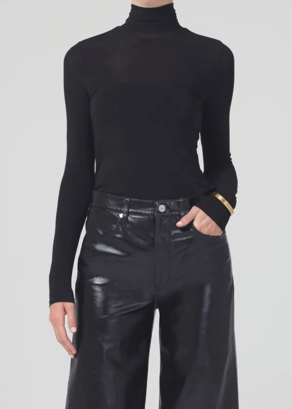 Francesca Mesh Turtleneck in Black sold by Citizens Of Humanity