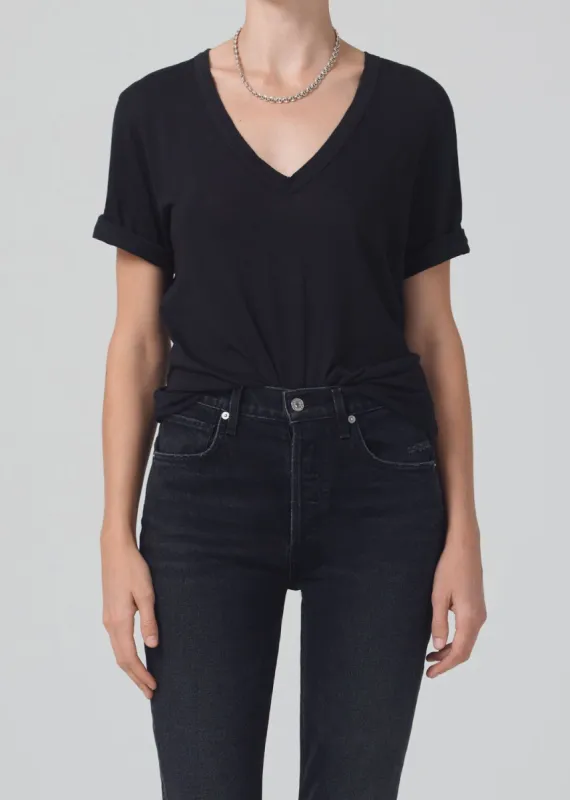 Cecilie V-Neck in Washed Black sold by Citizens Of Humanity