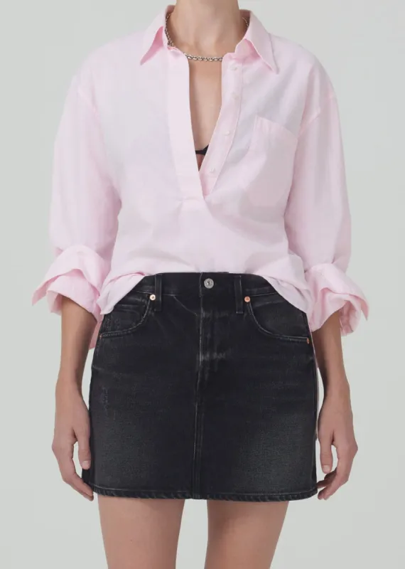 Aave Oversized Cuff Shirt in Oxford Guava sold by Citizens Of Humanity