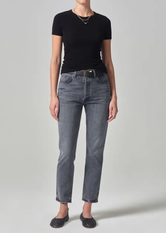 Charlotte High Rise Straight in Grayscale sold by Citizens Of Humanity