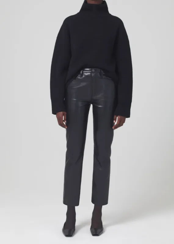 Jolene High Rise Vintage Slim Recycled Leather in Black sold by Citizens Of Humanity