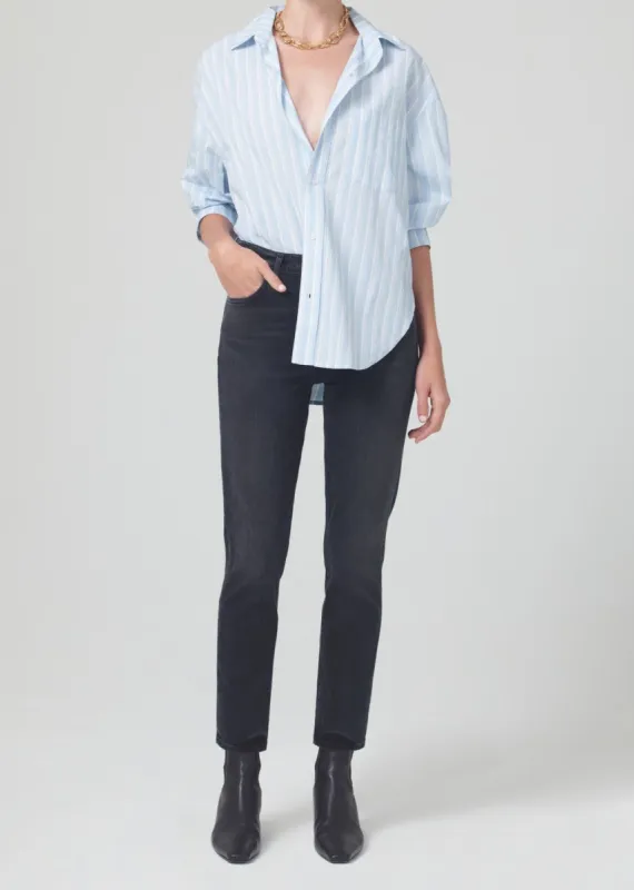 Charlotte High Rise Straight in Black Ink sold by Citizens Of Humanity