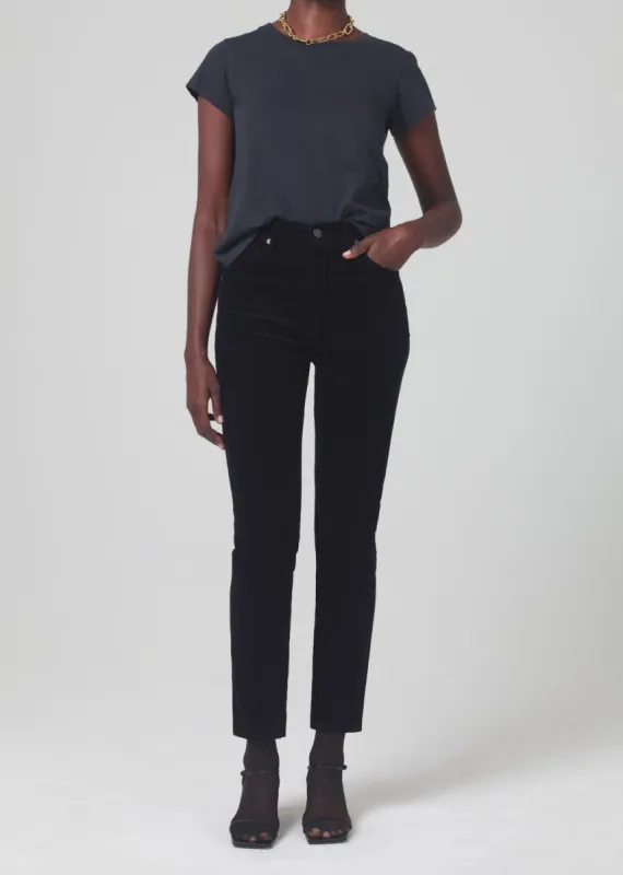 Jolene High Rise Vintage Slim Corduroy in Black sold by Citizens Of Humanity