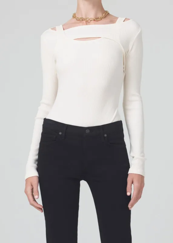 Dasha Bodysuit in Champagne sold by Citizens Of Humanity