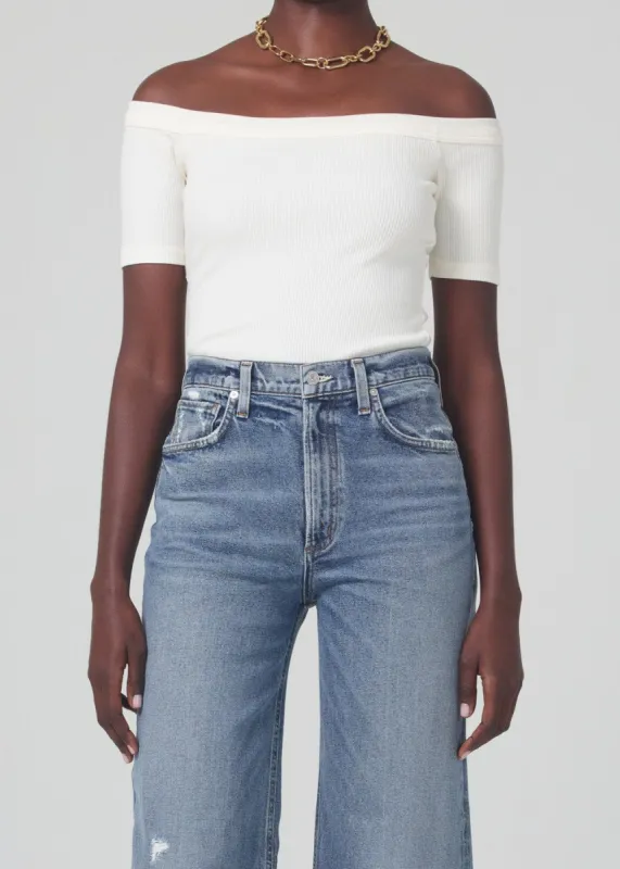 Rey Off-The-Shoulder Top in Milque sold by Citizens Of Humanity