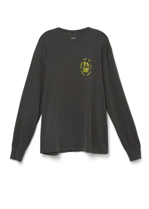 Long Sleeve Reggae Girlz x Bob Marley Foundation Tee in Charcoal sold by Citizens Of Humanity
