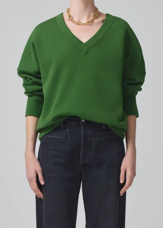 Ronan V Neck in Fern made by Citizens Of Humanity