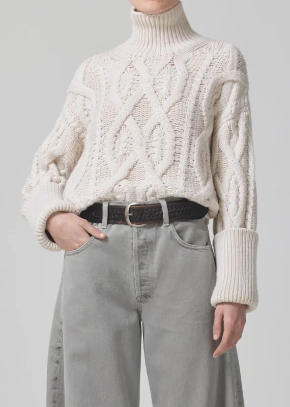 Zola Aran Turtleneck in Bergamont sold by Citizens Of Humanity