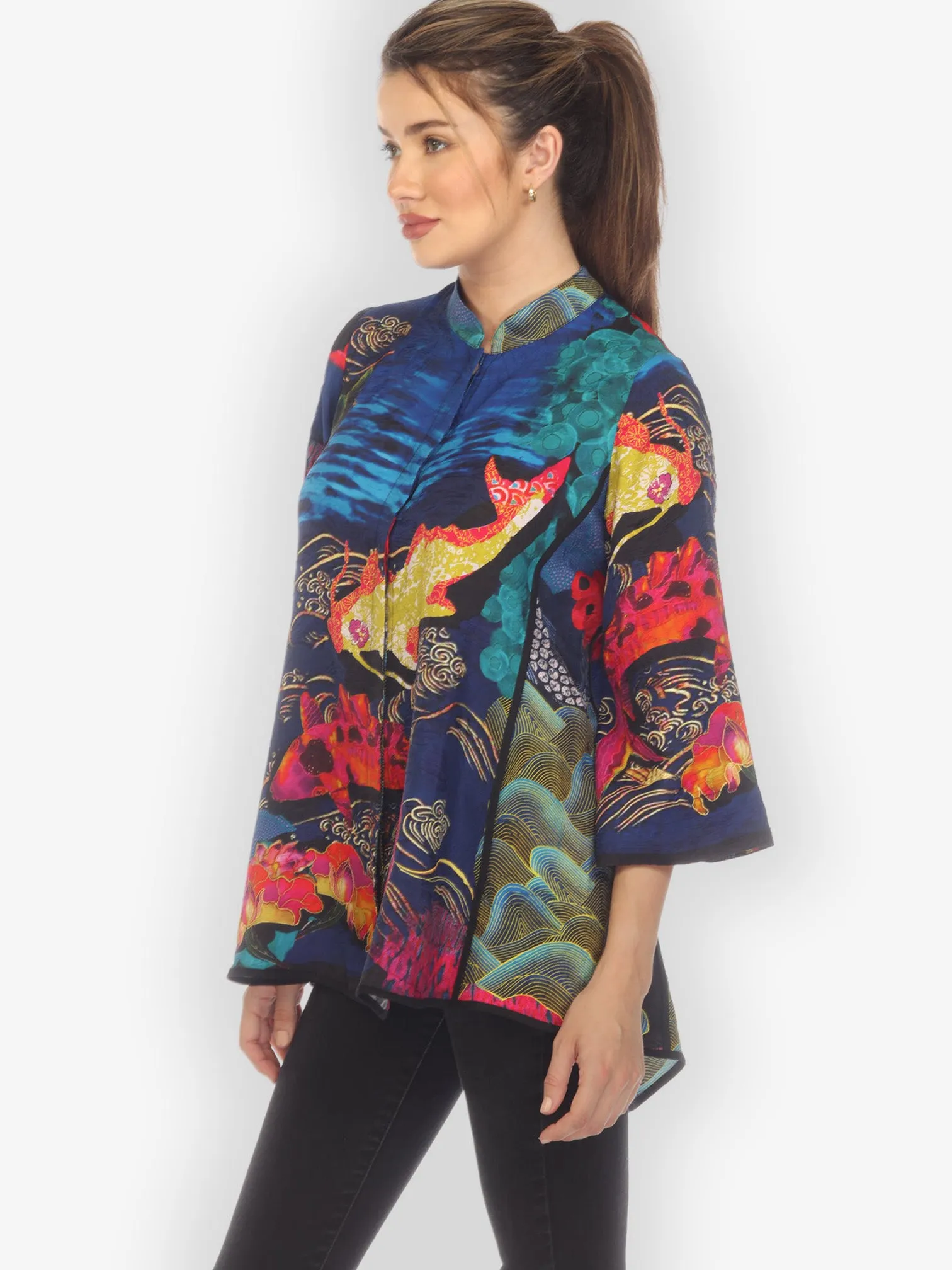 Royal Koi Pond Tummy Tuck Blouse sold by Citron product image thumbnail 2