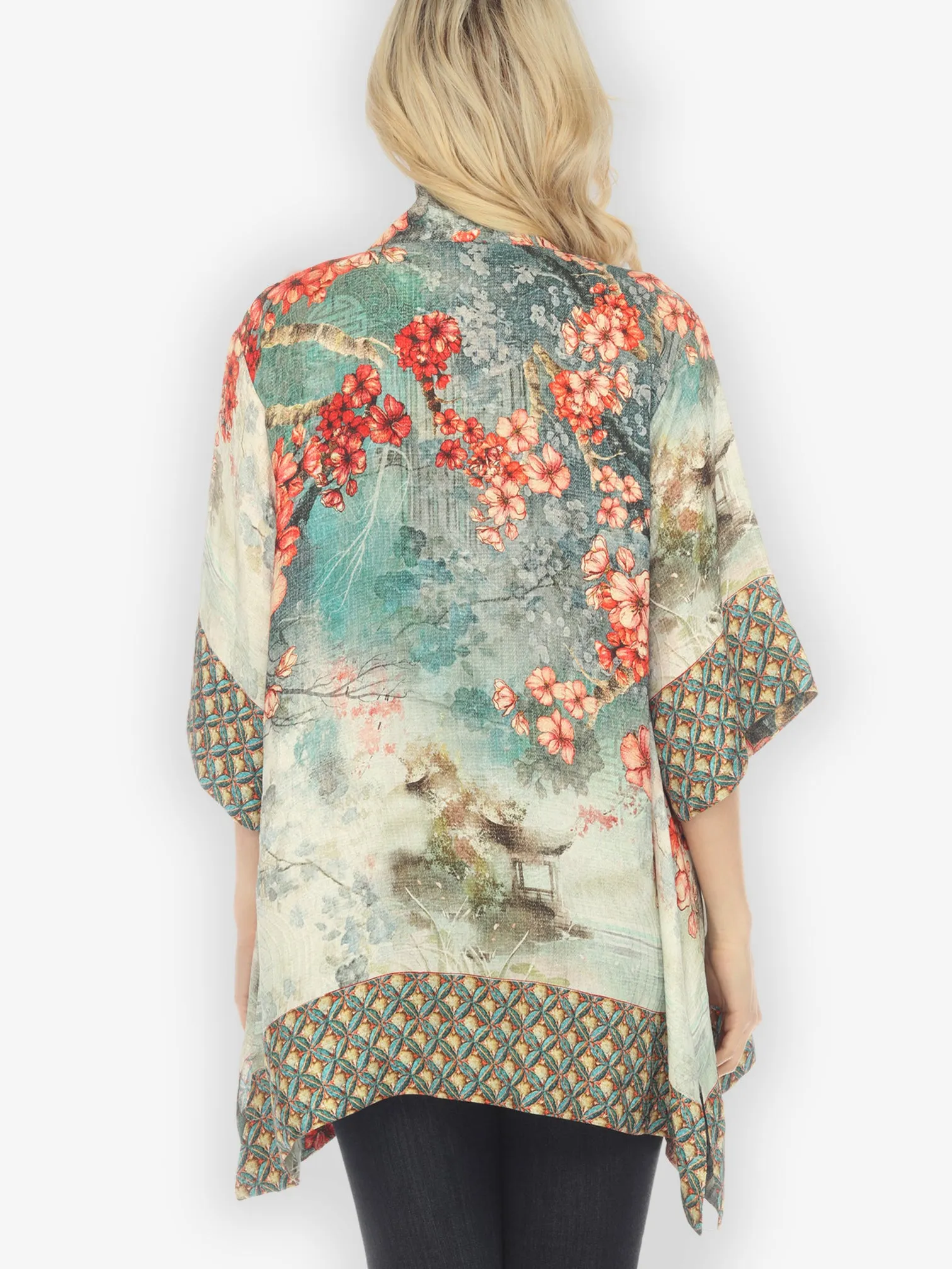 Summer Blossom Silk Kimono Jacket sold by Citron product image thumbnail 3