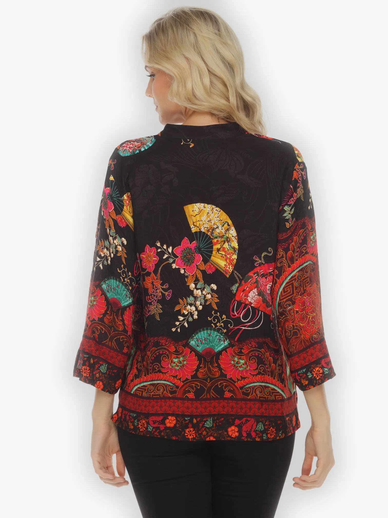 Rich Border Design Citron Style Silk Blouse sold by Citron product image thumbnail 2