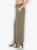 Solid Rayon Khaki Pull on Pant sold by Citron