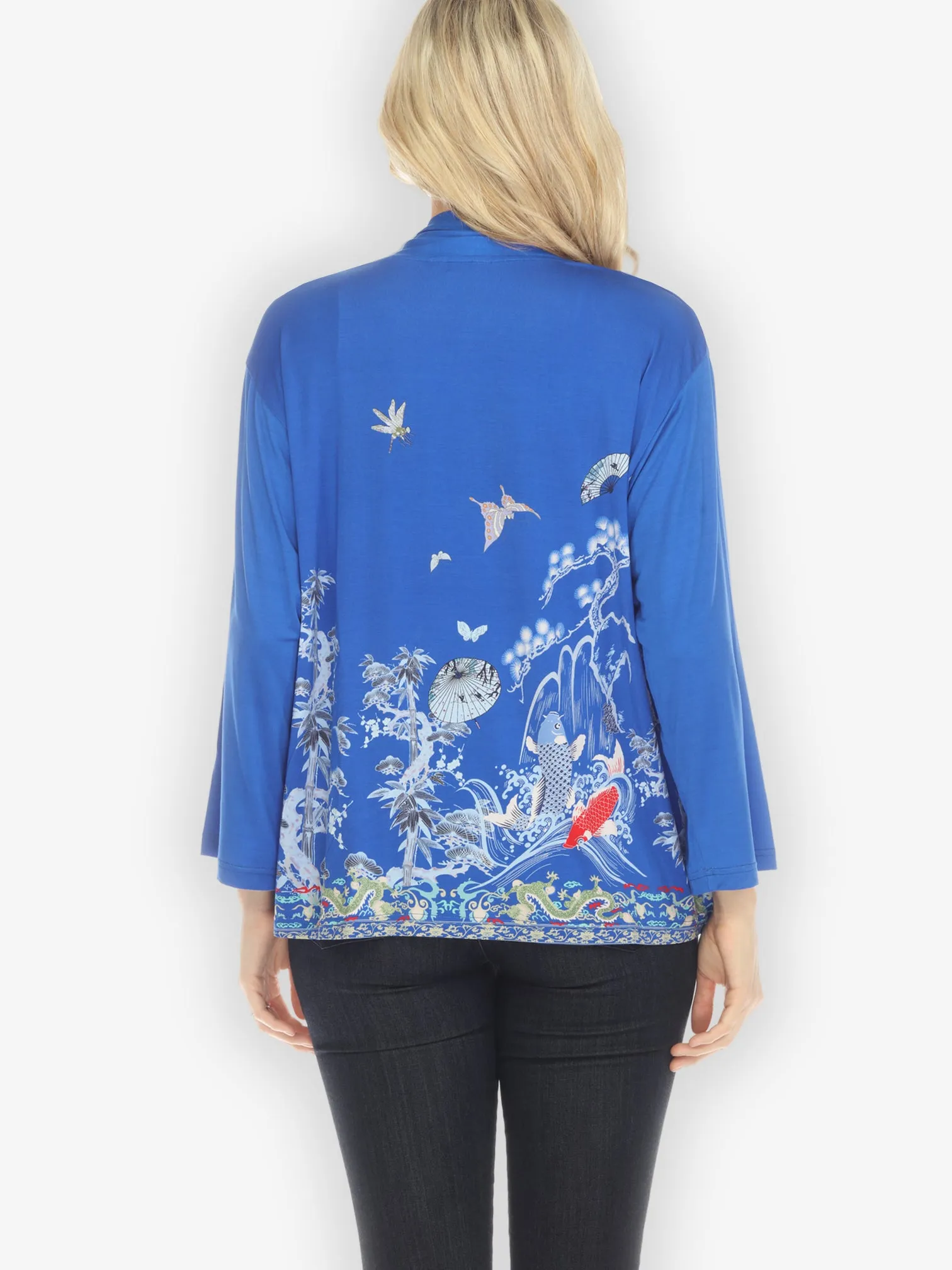 Koi Dragon Bamboo Cardigan in Blue sold by Citron product image thumbnail 3