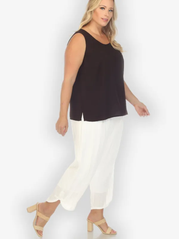 Cropped Pant with Frog Detail sold by Citron