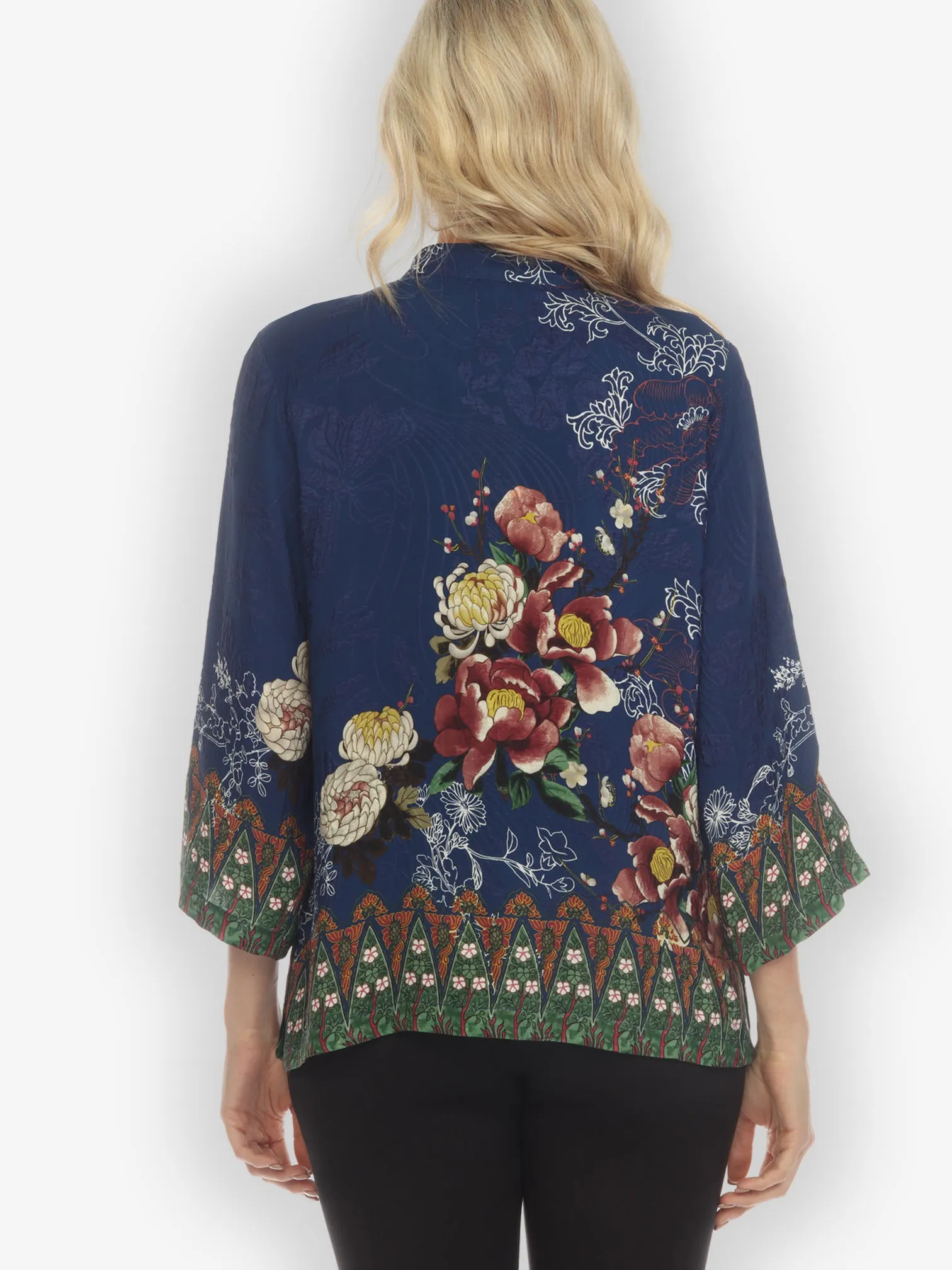 Mums and Border Silk Blouse sold by Citron product image thumbnail 3