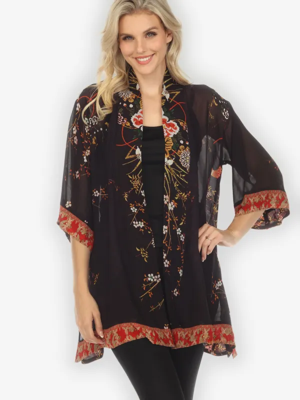 Engineered Blossoms Flowers Kimono Jacket sold by Citron