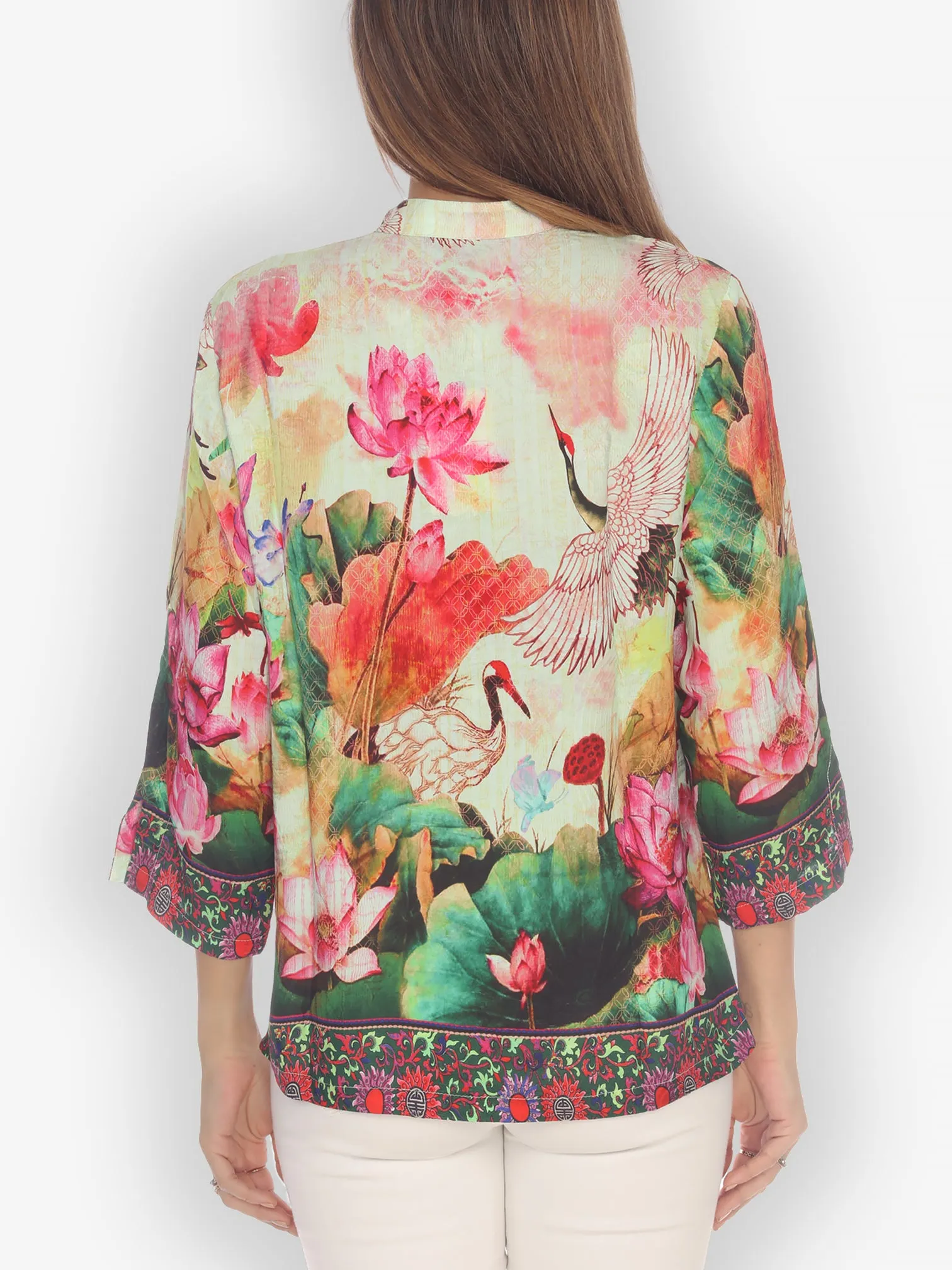 Wild Crane TP Silk Blend Blouse sold by Citron product image thumbnail 3