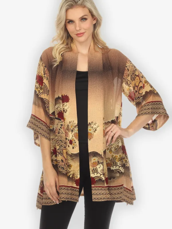 Magic Organic Beauty Milk Coffee Kimono Jacket sold by Citron