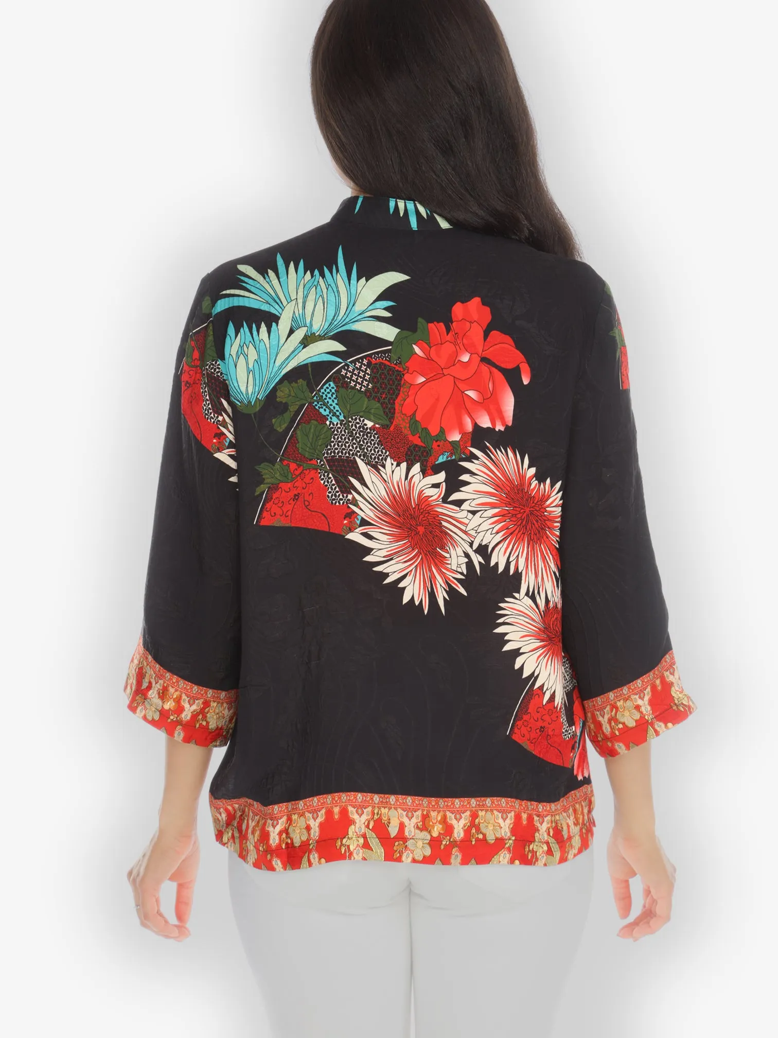 Chrysanthemum Border Silk Blouse sold by Citron product image thumbnail 3