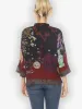 Landscape Mono Tree Fall Silk Blouse sold by Citron