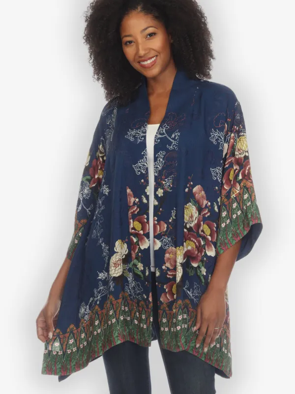 Mums and Border Silk Kimono sold by Citron