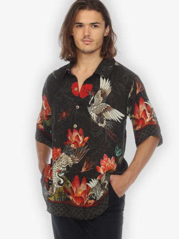Tacco Crane Men’s Silk Shirt sold by Citron