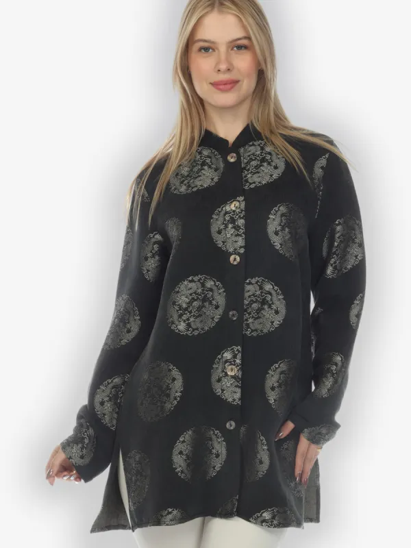 Brocade Silk Black Tunic sold by Citron