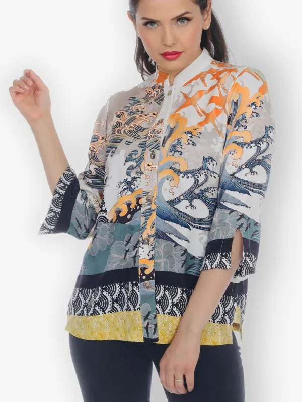 Cranes Flying Sky Blouse sold by Citron