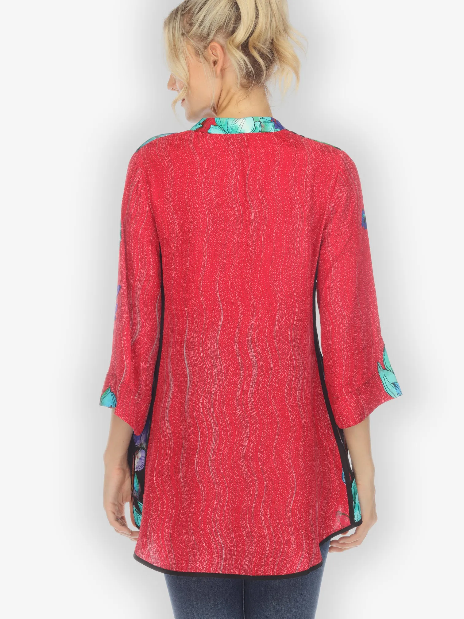 Lotus Sunny Breeze Red Silk Blouse sold by Citron product image thumbnail 3