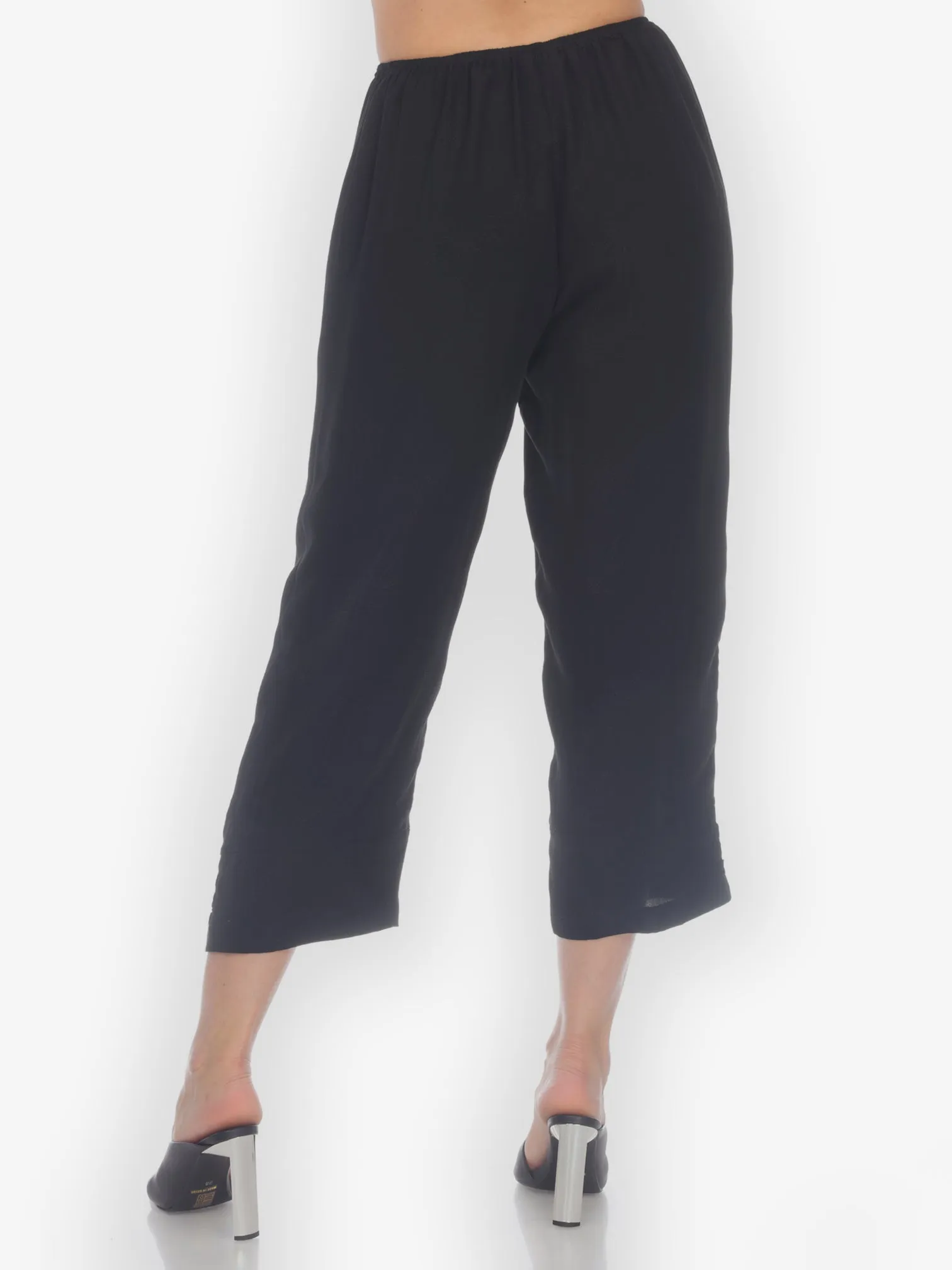 Cropped Silk Pant with Frog Detail sold by Citron product image thumbnail 3