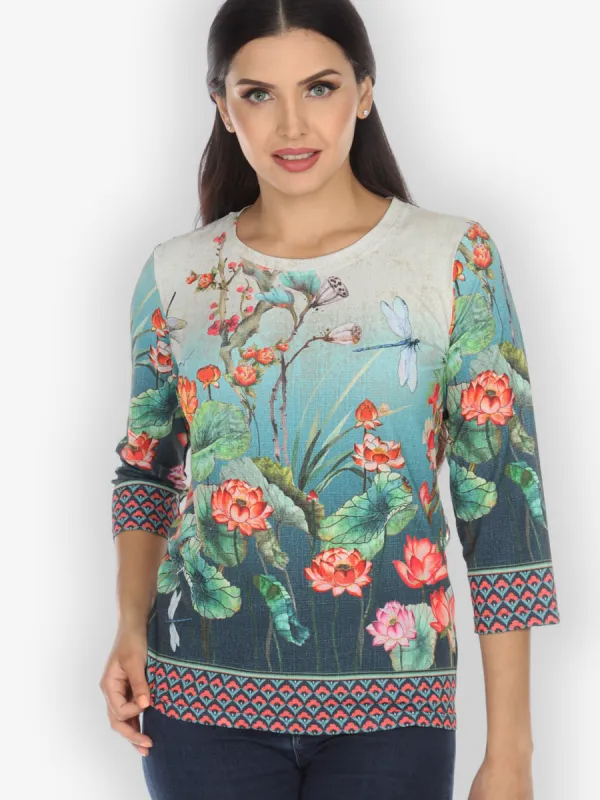 Lotus With Dragonfly Exclusive Tee sold by Citron