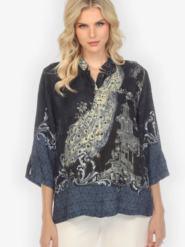 Chinoiserie Japan Silk Blend Blouse sold by Citron