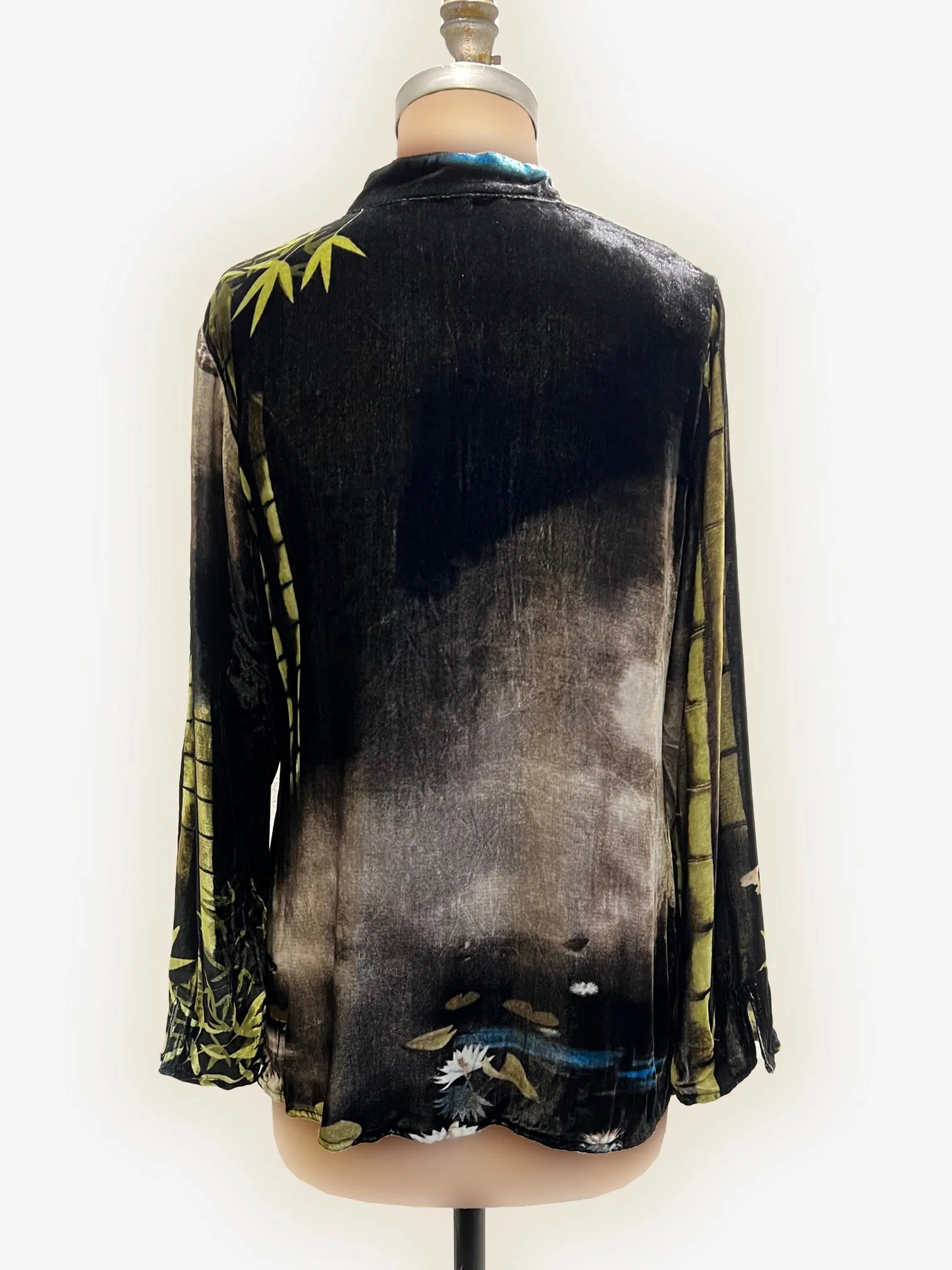 Bamboo Lovely Citron Tie Dye Velvet Top sold by Citron product image thumbnail 2